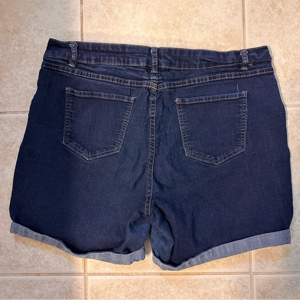 Pack of three women’s Dark Blue Women's Jean Shorts 2 Cloth & needle 1 Djeans 16 - Picture 12 of 16